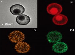 Megranate-like nanoreactor with multiple cores and an acidic mesoporous shell for a cascade reaction