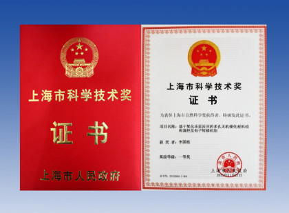 Shanghai Science and Technology Award First Prize(2015)
