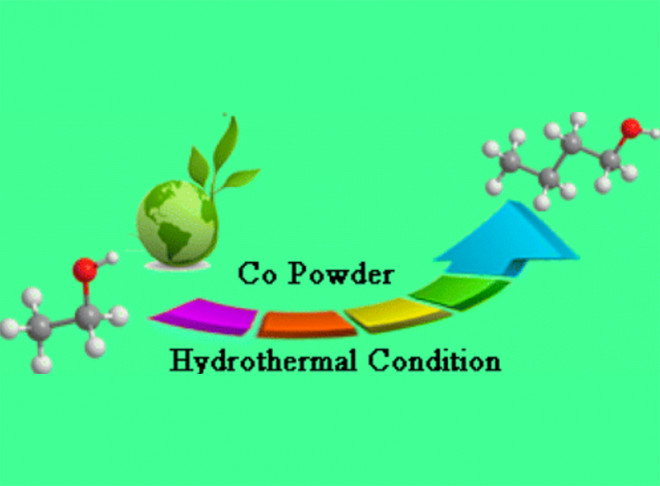 Hydrothermal synthesis of 1‑butanol from ethanol catalyzed with commercial cobalt powder