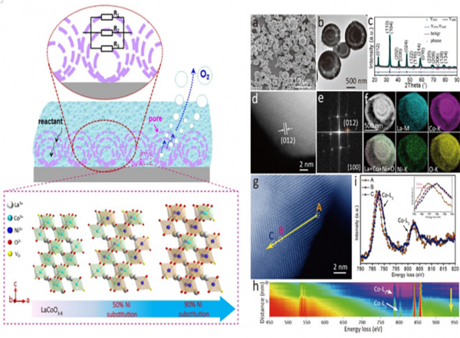 Dual-Defects Adjusted Crystal-Field Splitting of LaCo1-xNixO3-δ Hollow Multishelled Structures for Efficient Oxygen Evolution